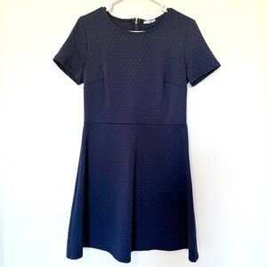GAP Navy Blue Polka Dot A Line Mini Dress